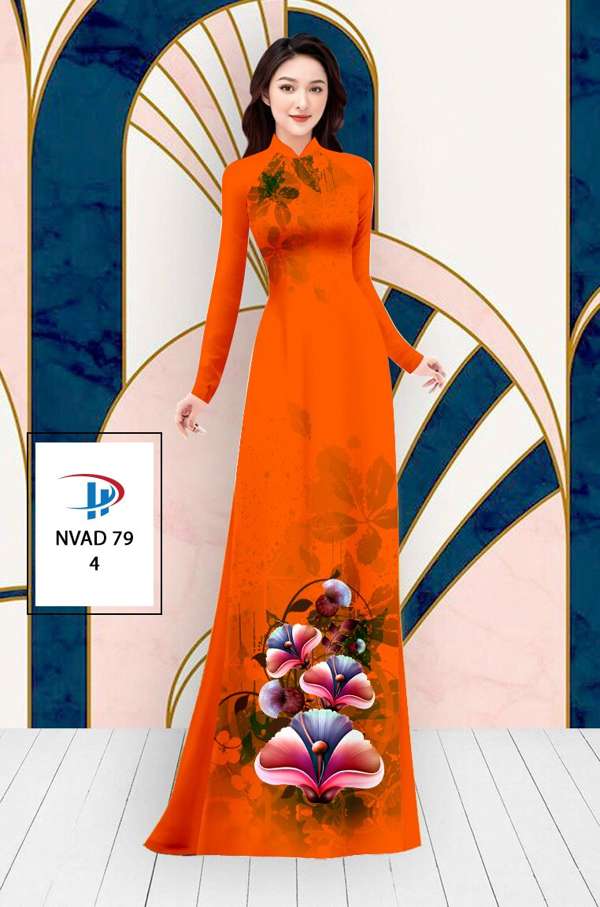 Vải Áo Dài Hoa In 3D AD NVAD79 15